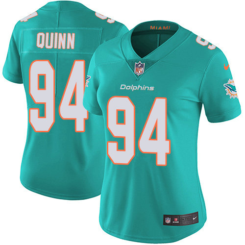 Nike Dolphins #94 Robert Quinn Aqua Green Team Color Women's Stitched NFL Vapor Untouchable Limited Jersey