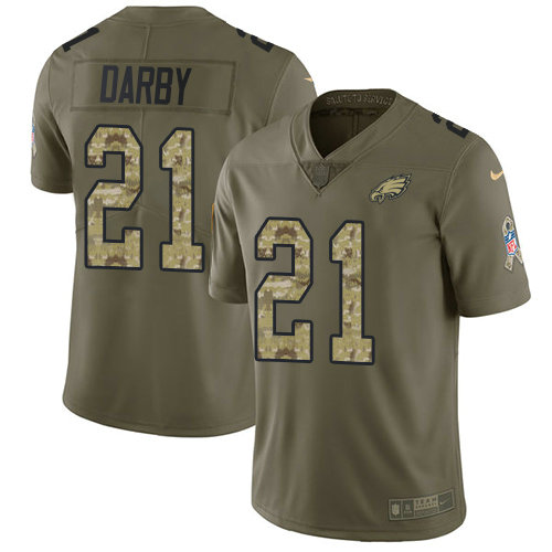 Nike Eagles #21 Ronald Darby Olive Camo Youth Stitched NFL Limited 2017 Salute to Service Jersey