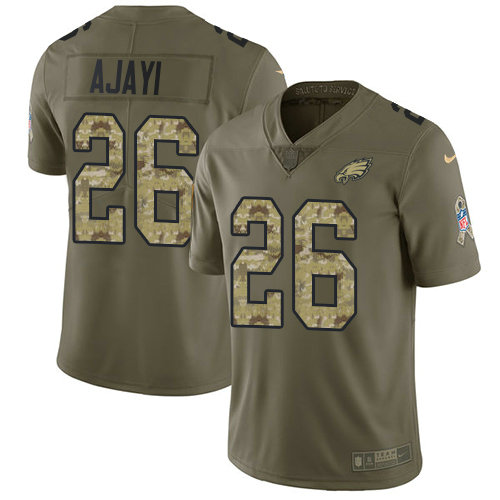 Nike Eagles #26 Jay Ajayi Olive Camo Youth Stitched NFL Limited 2017 Salute to Service Jersey
