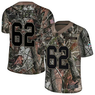 Nike Eagles #62 Jason Kelce Camo Youth Stitched NFL Limited Rush Realtree Jersey