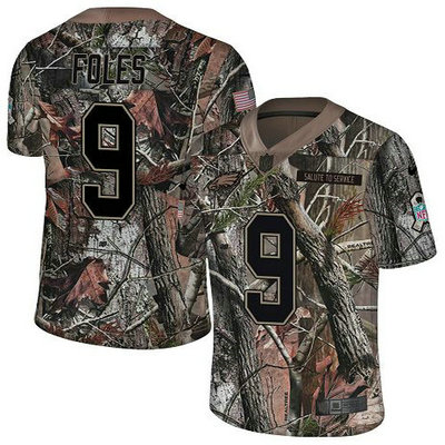 Nike Eagles #9 Nick Foles Camo Youth Stitched NFL Limited Rush Realtree Jersey