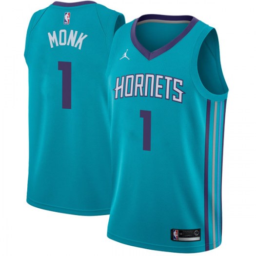 Nike Hornets #1 Malik Monk Teal NBA Jordan Swingman Icon Edition Jersey