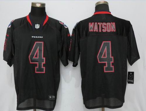 Nike Houston Texans #4 Deshaun Watson Lights Out black Elite Jerseys