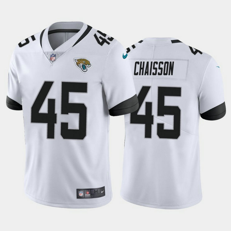 Nike Jaguars 45 K'Lavon Chaisson White 2020 NFL Draft First Round Pick