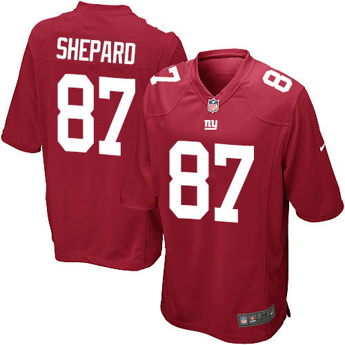 Nike New York Giants 87 Sterling Shepard Game Red Alternate NFL Jersey