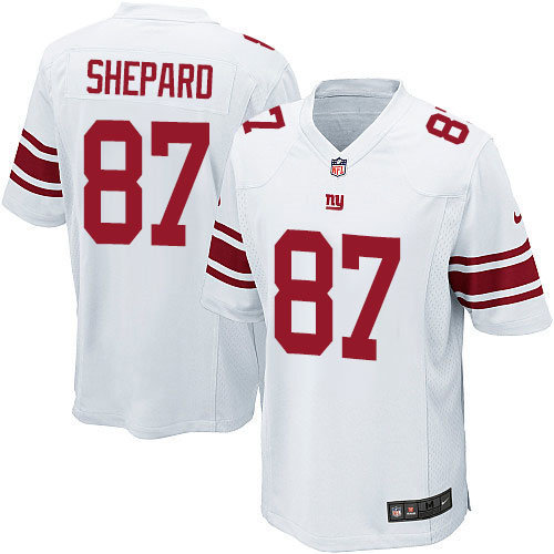 Nike New York Giants 87 Sterling Shepard Game White NFL Jersey