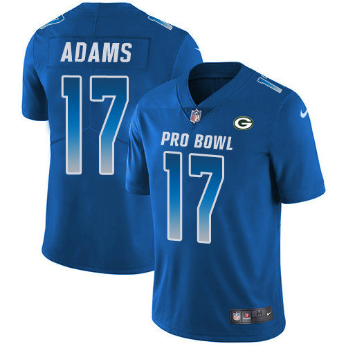 Nike Packers #17 Davante Adams Royal Youth Stitched NFL Limited NFC 2019 Pro Bowl Jersey