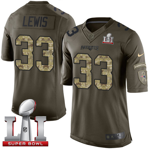 Nike Patriots #33 Kevin Faulk Green Super Bowl LI 51 Limited Salute to Service Jersey