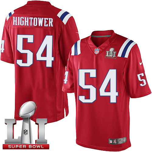 Nike Patriots #54 Dont'a Hightower Red Alternate Super Bowl LI 51 Limited Jersey