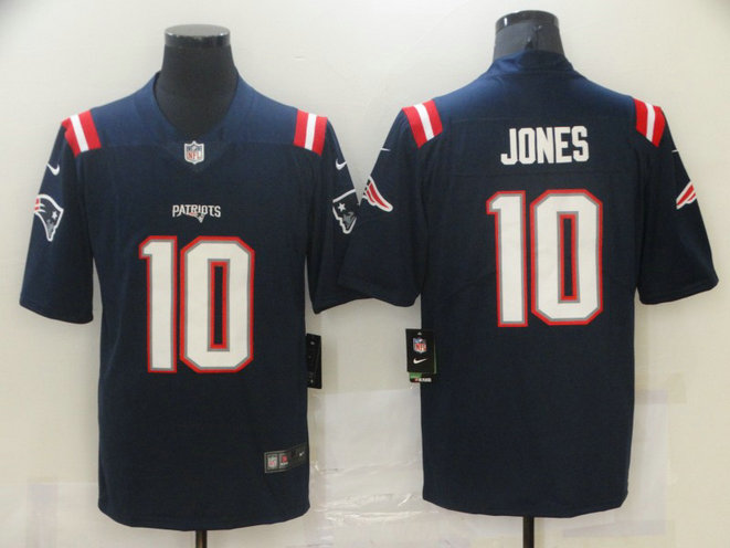 Nike Patriots 10 Mac Jones Navy 2021 Draft Vapor Limited Jersey