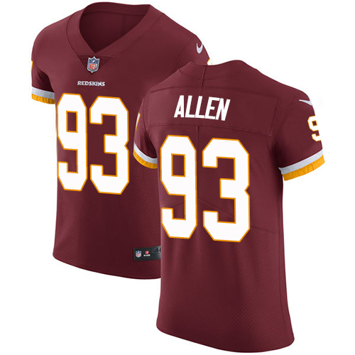 Nike Redskins #93 Jonathan Allen Burgundy Red Team Color Men's Stitched NFL Vapor Untouchable Elite Jersey