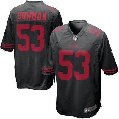 Nike San Francisco 49ers 53 NaVorro Bowman Black Alternate Game Jersey