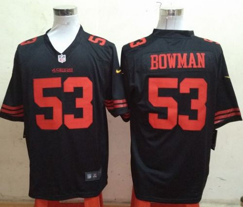 Nike San Francisco 49ers 53 NaVorro Bowman Black Alternate NFL Game Jersey