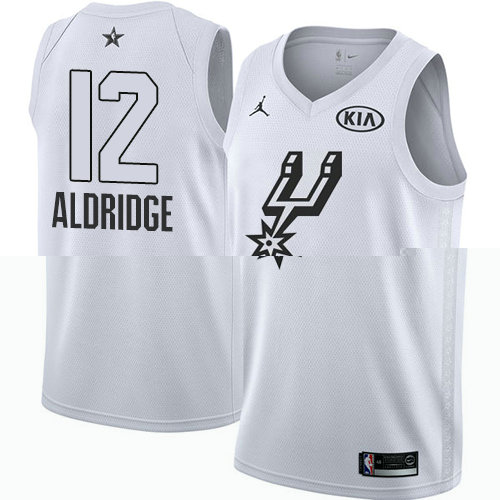 Nike Spurs #12 LaMarcus Aldridge White NBA Jordan Swingman 2018 All-Star Game Jersey