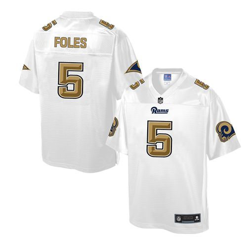 Nike St.Louis Rams 5 Nick Foles White NFL Pro Line Fashion Game Jersey