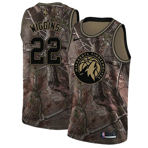 Nike Timberwolves #22 Andrew Wiggins Camo Women's NBA Swingman Realtree Collection Jersey