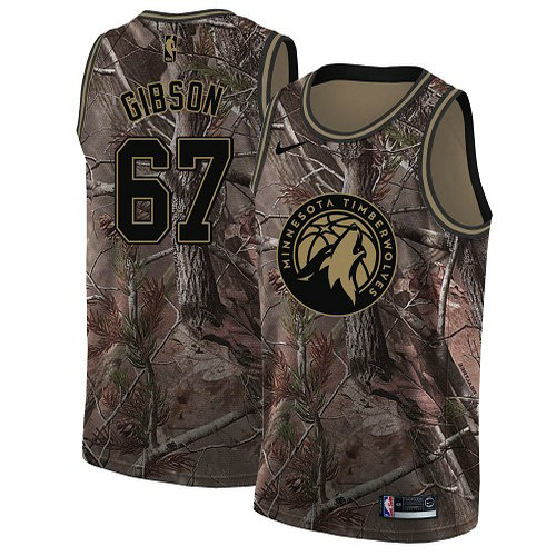 Nike Timberwolves #67 Taj Gibson Camo Women's NBA Swingman Realtree Collection Jersey