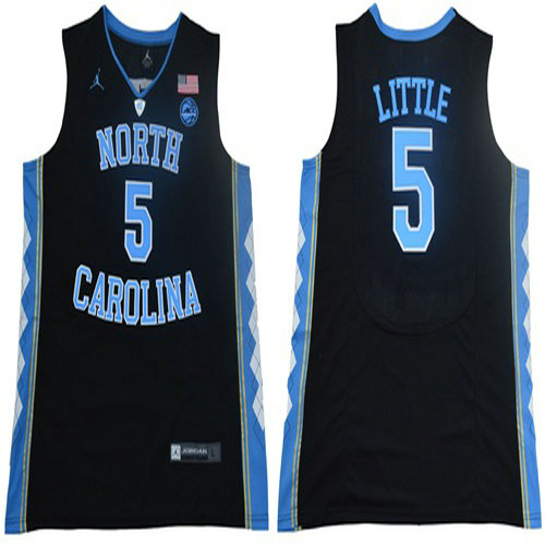 North Carolina 5 Nassir Little Black Basketball Stitched NCAA Jersey