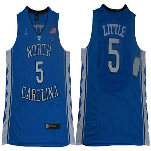North Carolina #5 Nassir Little Blue Basketball Stitched NCAA Jersey