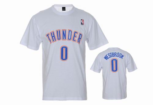 Oklahoma City Thunder 0# Russell Westbrook white T Shirts