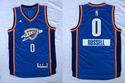 Oklahoma City Thunder 0 Russell Westbrook Blue 2014-15 Christmas Day NBA Jersey