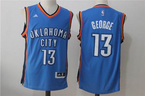 Oklahoma City Thunder 13 Paul George blue Swingman Jersey