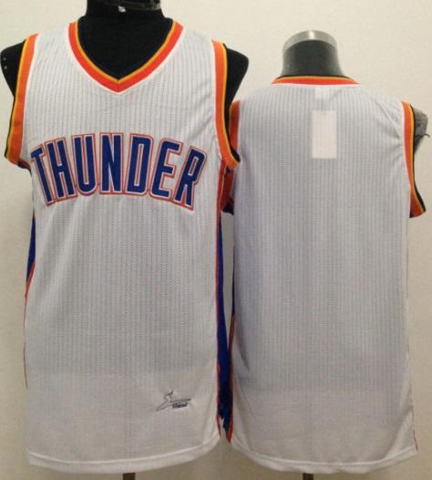 Oklahoma City Thunder Blank White NBA Jersey