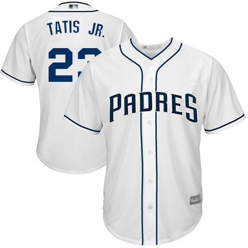 Padres 23 Fernando Tatis Jr. White 50th Anniversary And 150th Patch FlexBase Jersey