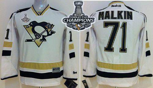 Penguins #71 Evgeni Malkin White 2014 Stadium Series 2017 Stanley Cup Finals Champions Stitched Youth NHL Jersey