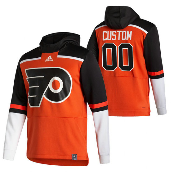 Philadelphia Flyers Custom Adidas Reverse Retro Pullover Hoodie Orange