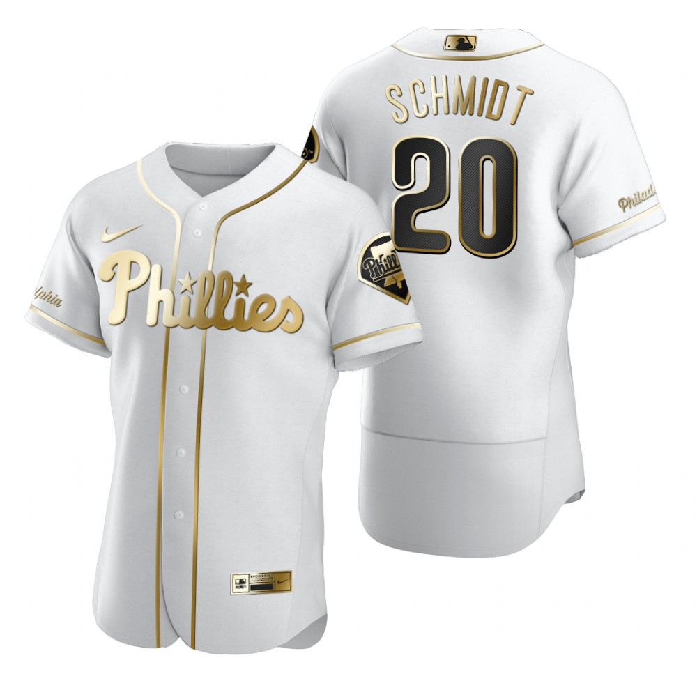 Philadelphia Phillies 3 Bryce Harper White Nike Men's Authentic Golden