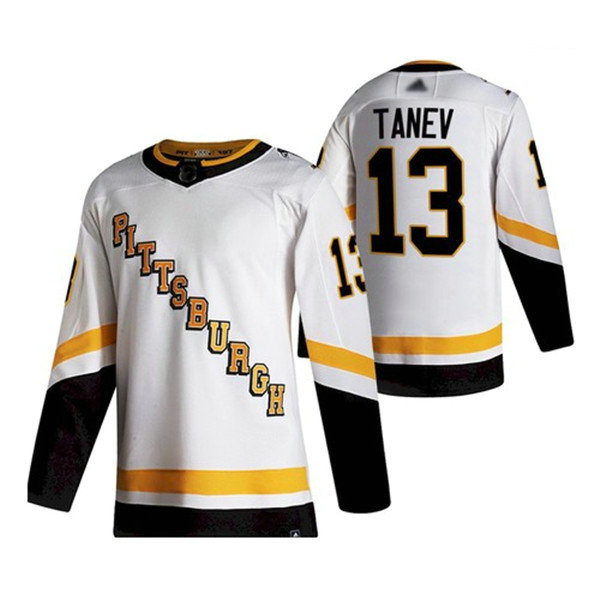 Pittsburgh Penguins #13 Brandon Tanev 2021 Reverse Retro White Jersey