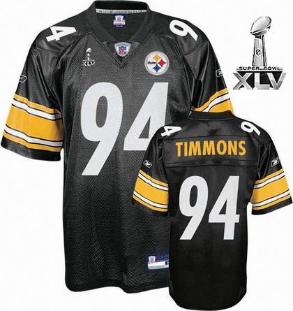 Pittsburgh Steelers #94 Lawrence Timmons Team Color 2011 Super bowl XLV jerseys black