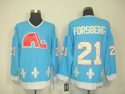 Quebec Nordiques #21 PETER FORSBERG LT blue CCM Jerseys