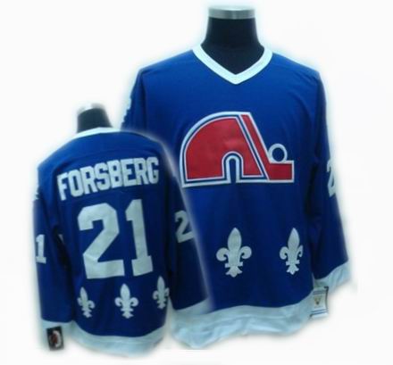 Quebec Nordiques jerseys #21 PETER FORSBERG blue CCM Jerseys