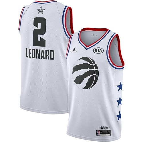 Raptors #2 Kawhi Leonard White Women's Basketball Jordan Swingman 2019 All-Star Game Jersey