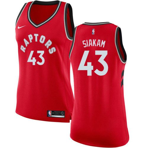 Raptors #43 Pascal Siakam Red Women's Basketball Swingman Icon Edition Jersey