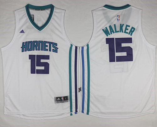 Revolution 30 Charlotte Hornets 15 Kemba Walker White NBA Jersey