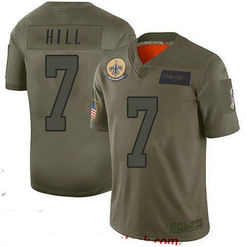 Saints #7 Taysom Hill Camo Youth Stitched Football Limited 2019 Salute to Service Jersey