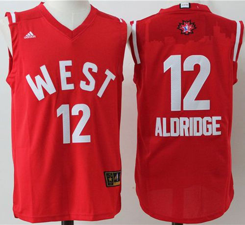 San Antonio Spurs 12 LaMarcus Aldridge Red 2016 All Star NBA Jersey