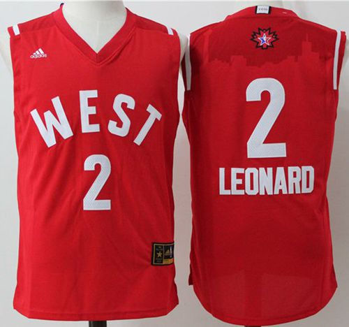 San Antonio Spurs 2 Kawhi Leonard Red 2016 All Star NBA Jersey