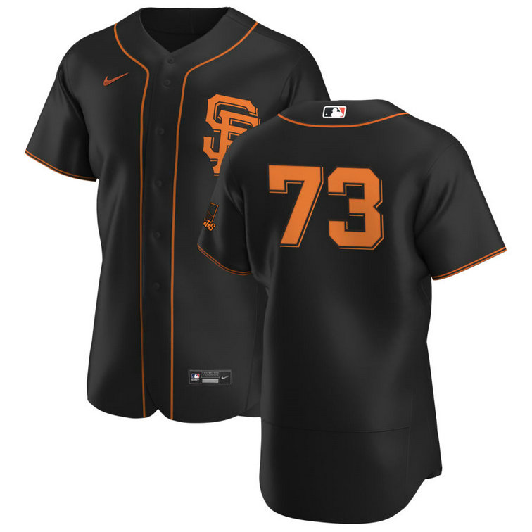 San Francisco Giants 73 Caleb Baragar Men's Nike Black Alternate 2020