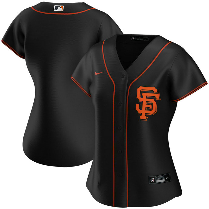 San Francisco Giants 28 Buster Posey Nike Women's Alternate 2020 MLB Player Jersey Black