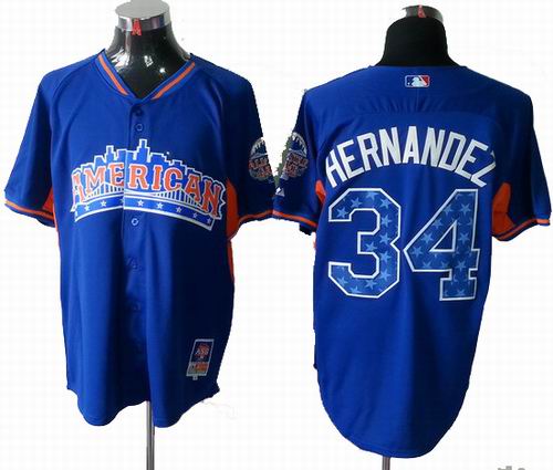 Seattle Mariners #34 Felix Hernandez American League 2013 All Star blue Jersey