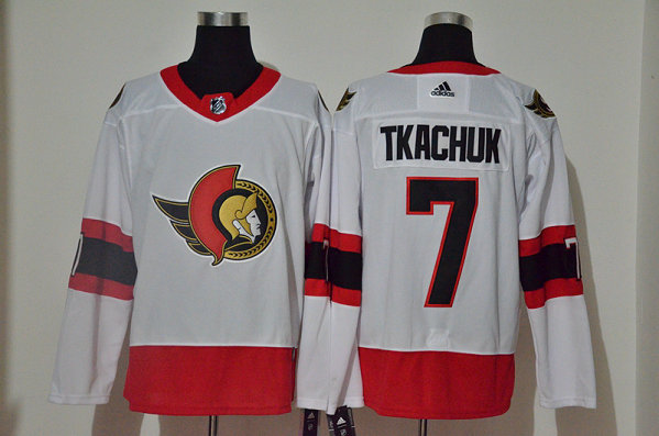 Senators 7 Brady Tkachuk White 2020 21 Reverse Retro Adidas Jersey