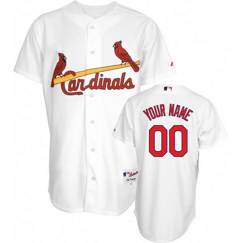 St. Louis Cardinals Personalized Custom White MLB Jersey