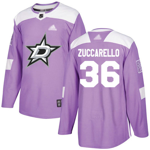 Stars #36 Mats Zuccarello Purple Authentic Fights Cancer Youth Stitched Hockey Jersey