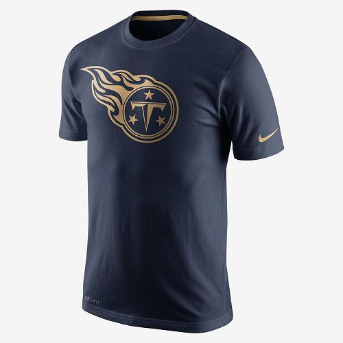 Tennessee Titans Nike Navy Championship Drive Gold Collection Performance T-Shirt