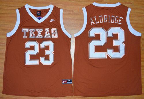 Texas Longhorns 23 LaMarcus Aldridge Orange Basketball NCAA Jersey