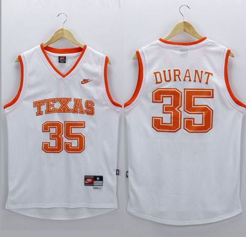 Texas Longhorns 35 Kevin Durant White New NCAA Jersey